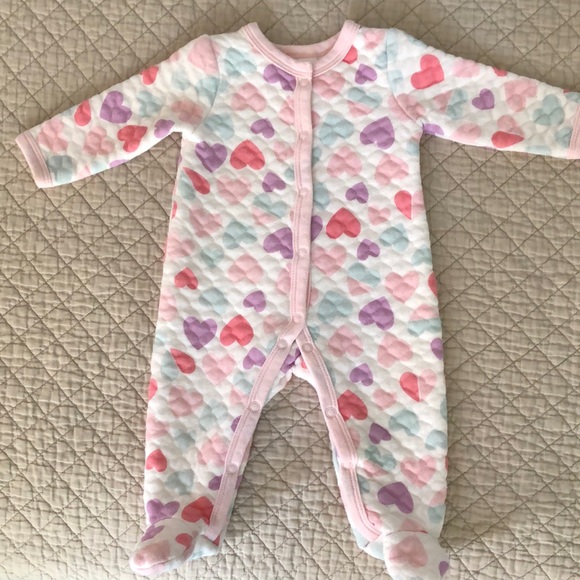 Little Beginnings Other - Heart Patterned Kids One Piece